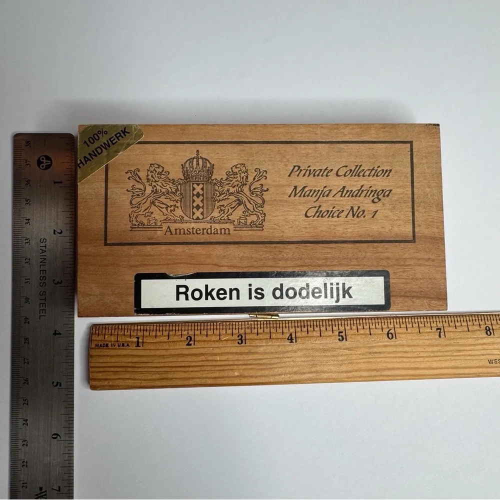 Wooden Amsterdam Cigar Box Private Collection Manja Andringa Valet Watch Case